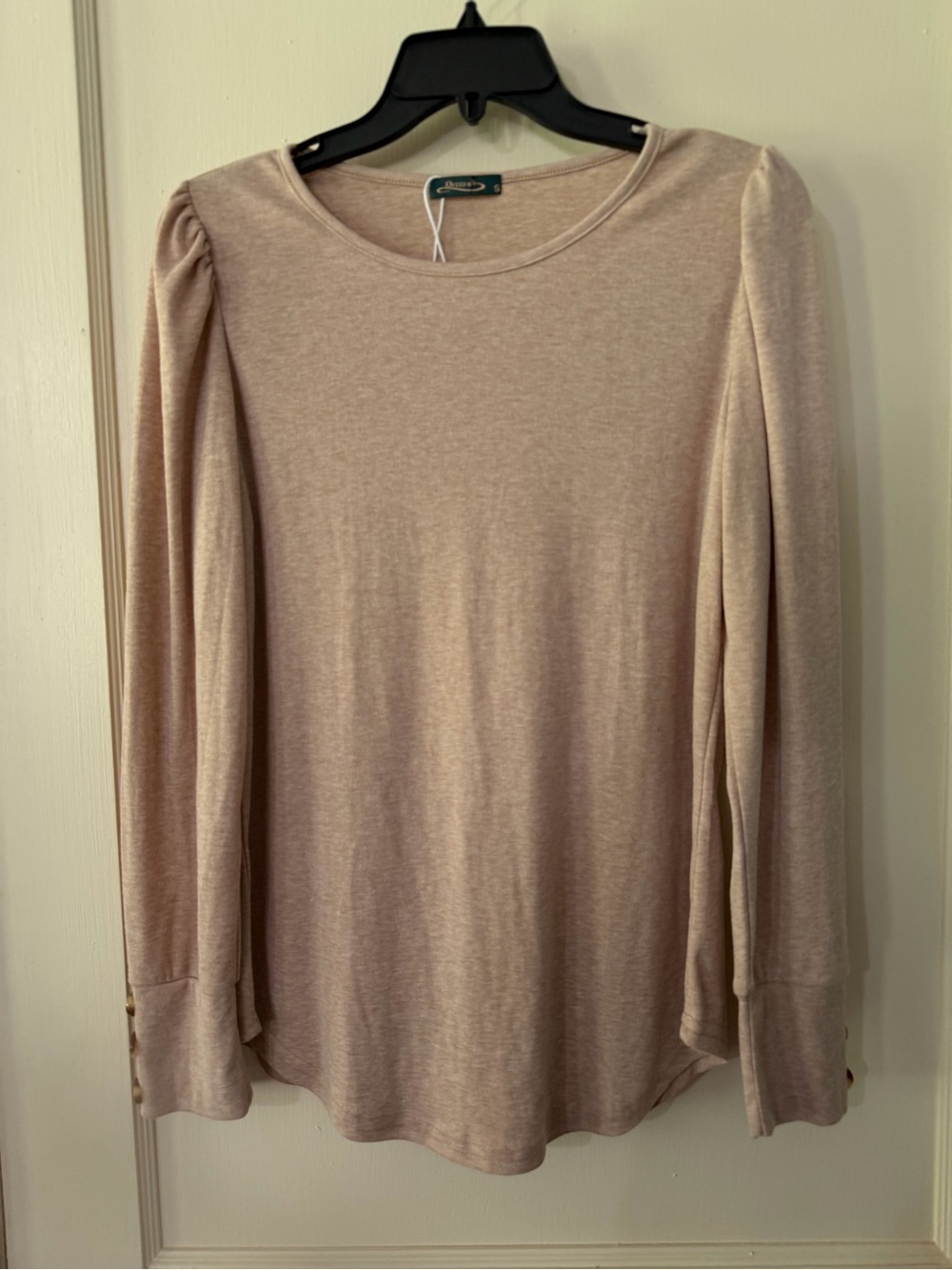 Everyday Puff-Sleeve Long-Sleeve Tee in Blush - St. John's Bay